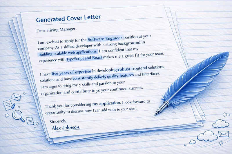 Cover Letter workspace preview